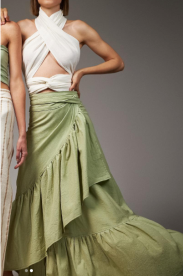 ALLE BOHO "EVA" Swim Cover Up, Beach Maxi Skirt, Organic Clothing