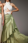 ALLE BOHO "EVA" Swim Cover Up, Beach Maxi Skirt, Organic Clothing