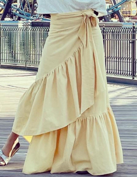 ALLE BOHO "EVA" Swim Cover Up, Beach Maxi Skirt, Organic Clothing