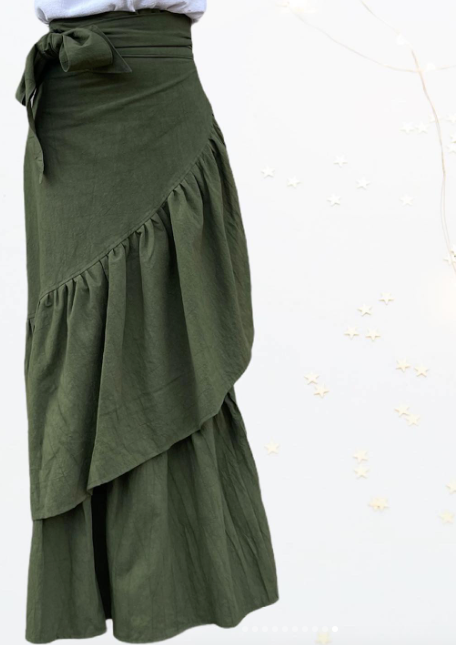 ALLE BOHO "EVA" Swim Cover Up, Beach Maxi Skirt, Organic Clothing
