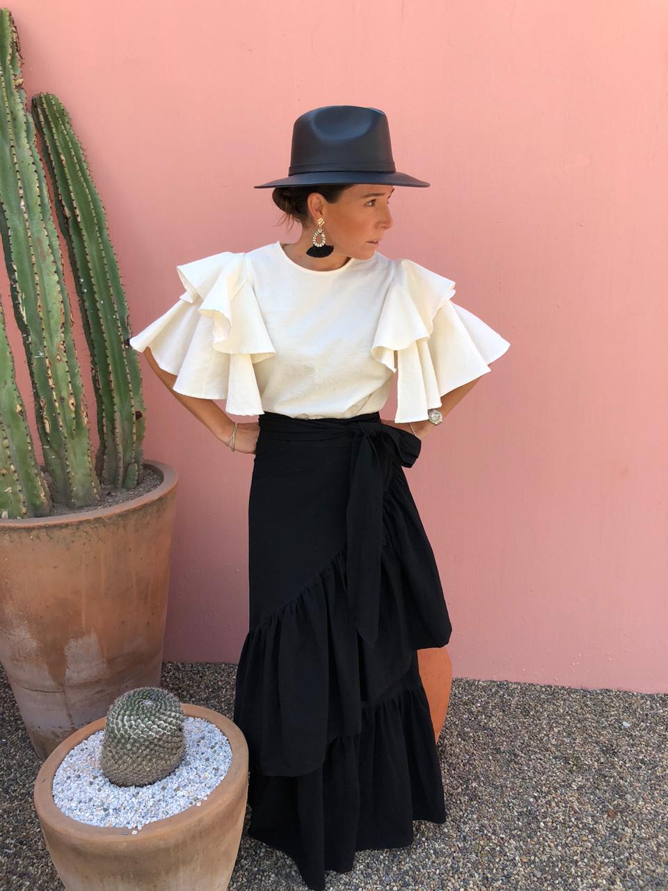 ALLE BOHO "EVA" Swim Cover Up, Beach Maxi Skirt, Organic Clothing